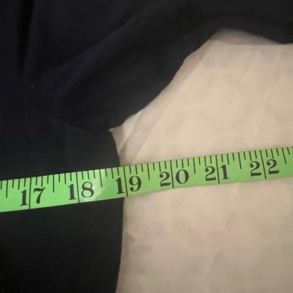 Ralph Lauren Navy Ruffle Front Long Sleeve Henley Tee, size Large - Picture 7 of 8